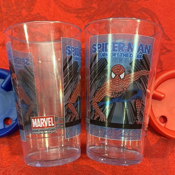 Rare marvel NYC Broadway Spider-Man turn off the dark musical drink cups - Picture 7 of 7